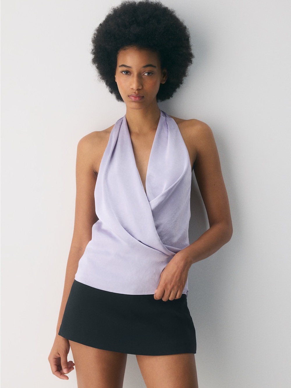 NWT - Aritzia Wilfred Martini Satin Blouse - Wildflower Lilac - Small